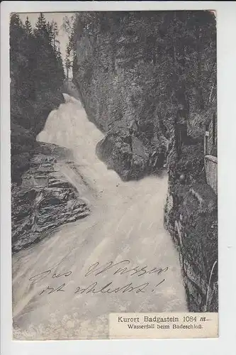 A 5640 BAD GASTEIN, Wasserfall beim Badeschloss, Zensurkarte in das Elsass