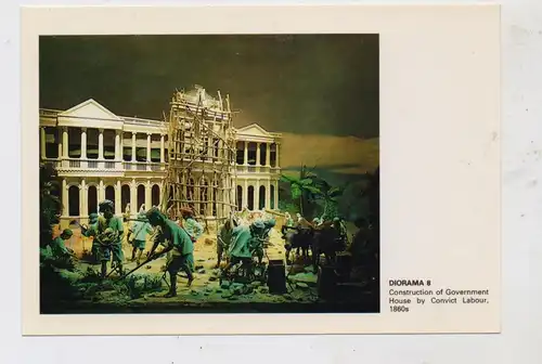 SINGAPORE - National Museum, Diorama, Gouvernment House 1860s