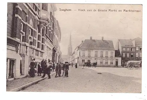 B 8870 IZEGEM, Groote Markt en  Marktstraat, Korrespondenz eines deutschen Soldaten