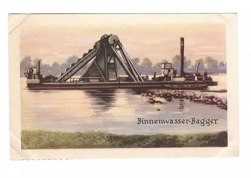 BINNENSCHIFFE - ELBE, Binnenwasser-Bagger "BREMEN", Homann-Sammelbild