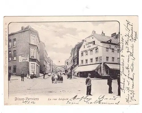 B 4820 DISON, La Rue Leopold, 1902