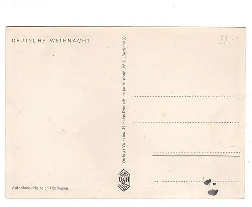 GESCHICHTE - PROPAGANDA III.Reich, Adolf Hitler mit Weihnachtsbaum, Deutsche Weihnacht, VDA, Heinrich Hoffmann