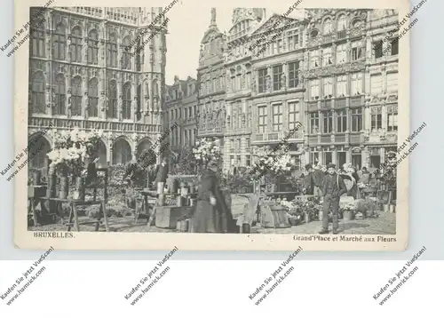 B 1000 BRUSSEL, Bloemenmarkt, 1915, deutsche Feldpost ATH 2