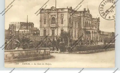 SYRIA - DAMASKUS, La Gare de Hedjaz, 1921 / station / Bahnhof