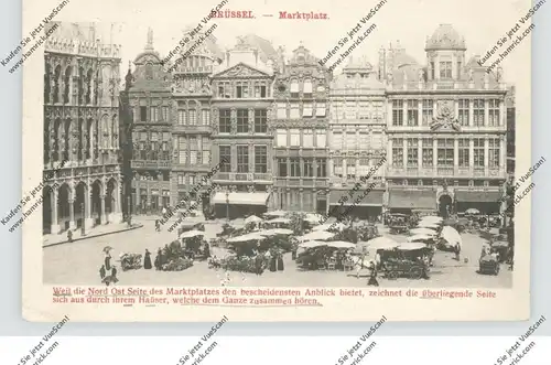 B 1000 BRUSSEL, Marktplatz, deutsche Karte, 1917, Feldpost / Zensur