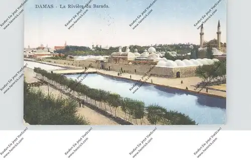 SYRIA - DAMASKUS, La Riviere de Barada, 1925, franz. Militärpost, Druckstelle / AF