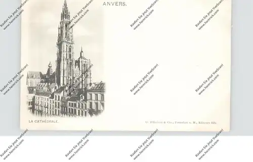 B 2000 ANTWERPEN, Onze-Lieve-Vrouwekathedraal, duitse kaart Blümlein & Cie, ca. 1905