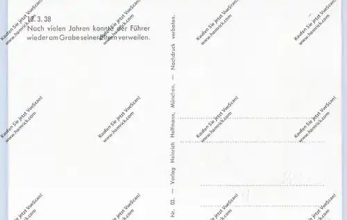GESCHICHTE - PROPAGANDA III.Reich, Hitler am Grab seiner Eltern in Leonding, Heinrich Hoffmann # 03