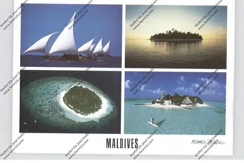 MALEDIVES, Atoll, sailing ship