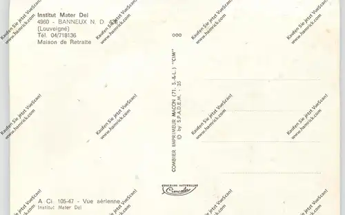 B 4140 SPRIMONT - BANNEUX, Institut Mater Dei, vue airienne, CIM-Macon, kl. Oberflächenmängel