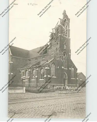 B 4431 ANS, Zerstörungen 1.Weltkrieg, Kirche, Feldpost Kaiserl. Etappen Telegraphen Amt Verviers