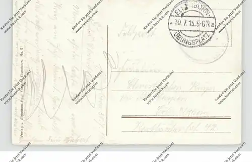 B 4750 BÜTGENBACH - ELSENBORN, Truppenübungsplatz, 1915, Feldpost
