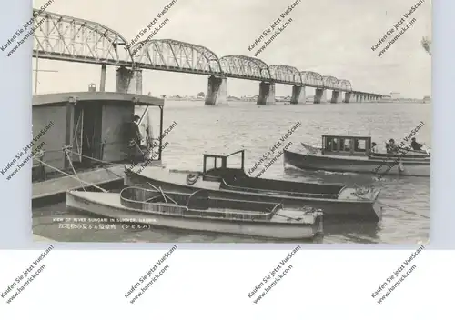 CHINA - HARBIN, Sungari Bridge, Ships