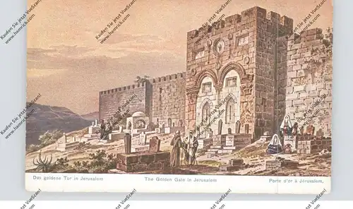 ISRAEL - JERUSALEM. Das goldene Tor, Künstler-Karte Perlberg