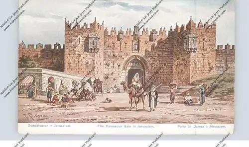 ISRAEL - JERUSALEM. Damaskustor, Künstler-Karte Perlberg