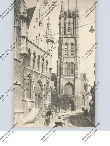 B 9000 GENT, Sint Baafs Kerk, Fuhrwerk, 1916, deutsche Feldpost
