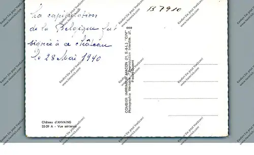 B 7910 FRASNEZ-LEZ-ANVAING, Chateau, vue airienne, CIM-Macon