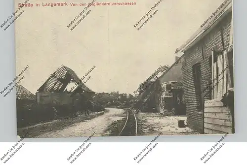 B 8920 LANGEMARK - POELKAPELLE, Zerstörungen 1.Weltkrieg, Militäreisenbahn