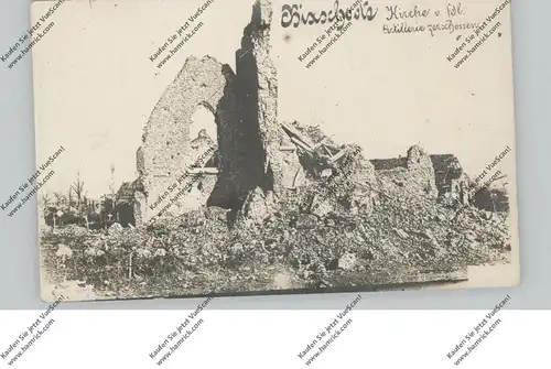 B 8920 LANGEMARK - POELKAPELLE - BIKSCHOOTE, 1.Weltkrieg, zerstörte Kirche, Photo-AK