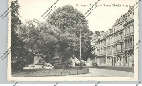 B 4000 LIEGE, Avenue et statue Charles-Rogiers