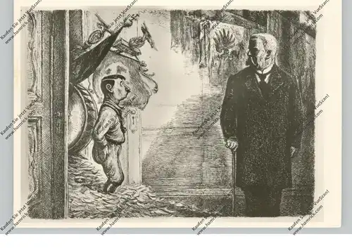 III. REICH, Karikatur Adolf Hitler - Paul von Hindenburg, Künstler A. Paul Weber