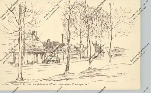 B 8840 STADEN - WESTROZEBEKE, 1. Weltkrieg, Künstler-Karte, 1915