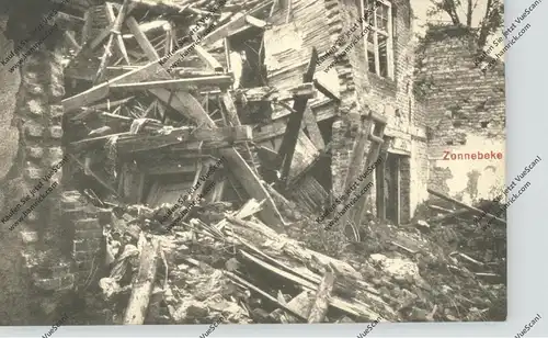 B 8980 ZONNEBEKE, Zerstörungen 1.Weltkrieg