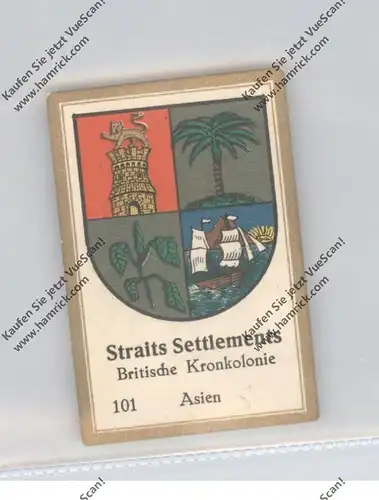 MALAYSIA - STRAITS SETTLEMENT, Staatswappen, Abdullah Vignette / Cinderella
