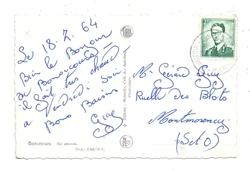 B 7600 PERUWELZ - BONSECOURS, SABENA vue airienne