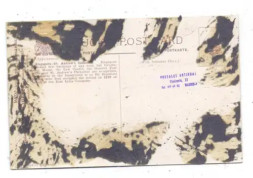 SINGAPORE - St. Andrews Cathedral, rücks. Klebereste
