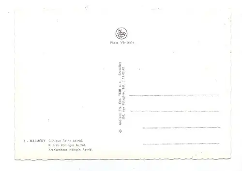 B 4960 MALMEDY, Krankenhaus Königin Astrid, Oldtimer