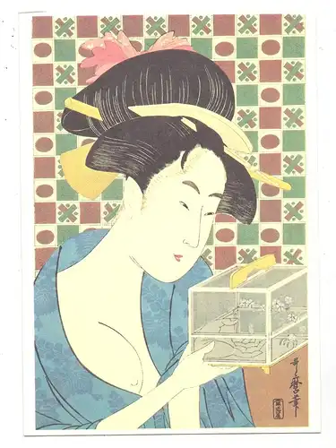 JAPAN - UTAMARO, The Insect Cage "UKIYOE"