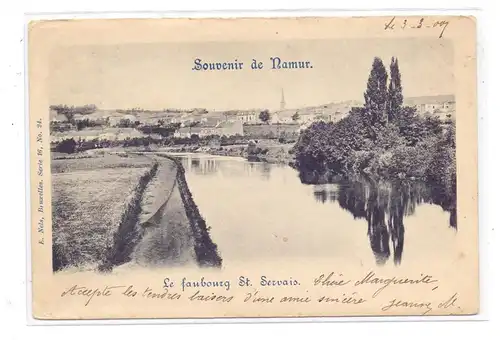 B 5000 NAMUR, Le faubourg St. Servais, 1900, NELS Serie 16, No.24, Bernhoeft Design