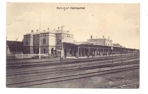 B 4710 LONTZEN - HERBESTHAL, Bahnhof, 1917, deutsche Feldpost