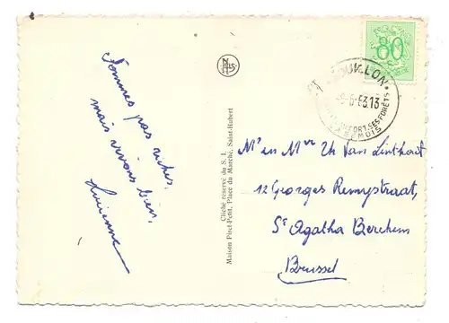 B 6870 SAINT HUBERT, Vue airienne, 1953