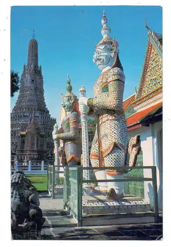 THAILAND / SIAM - DHONBURI, Pagoda and Giants of Wad Arun