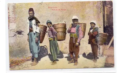 LIBANON - BEYROUTH, Porteurs de Paniers