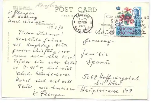 HONGKONG - Harbour, Bird's Eye View