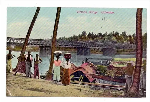 SRI LANKA / CEYLON - COLOMBO, Victoria Bridge, rural life, 1912