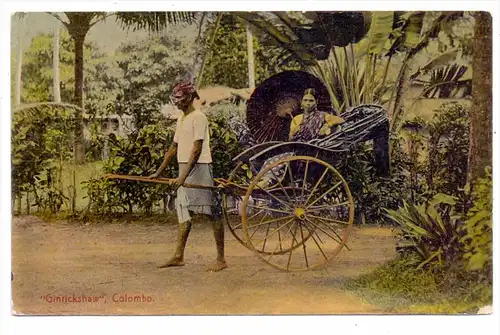 SRI LANKA / CEYLON - COLOMBO, Ginrickshaw, 1909