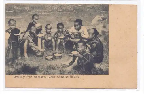 CHINA - HONGKONG, Greetings from..., Chow Chow on Hillside