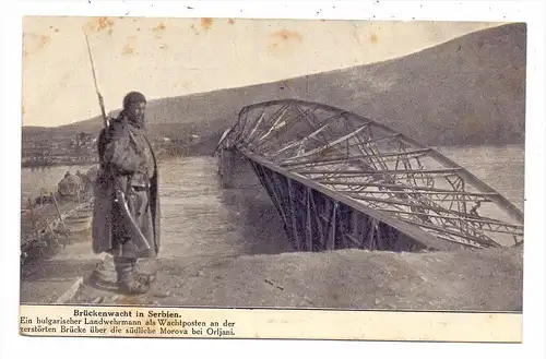 BOSNIEN HERZEGOWINA - BIHAC-ORLJANI, 1.Weltkrieg, zerstörte Brücke über die Morova