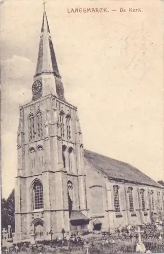 B 8920 LANGEMARK - POELKAPELLE, De Kerk, 1914, deutsche Feldpost