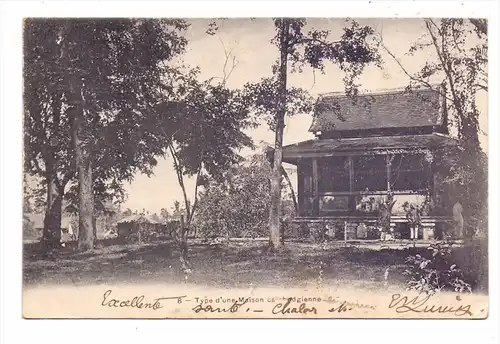 CAMBODGE / KAMBODSCHA - Type d´une Maison cambodgienne, 1908