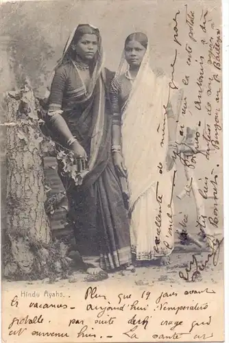 INDIA / INDIEN - Hindu Ayahs, 1908, ethnic / Völerkunde