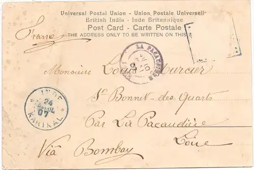 INDIA / INDIEN - Messenger Camel, 1907, Druckstelle / AF