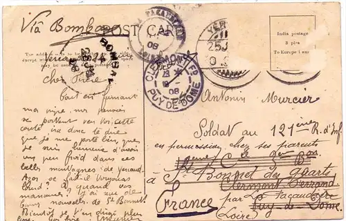 INDIA / INDIEN - MADRAS, Milkman and Cow, 1908