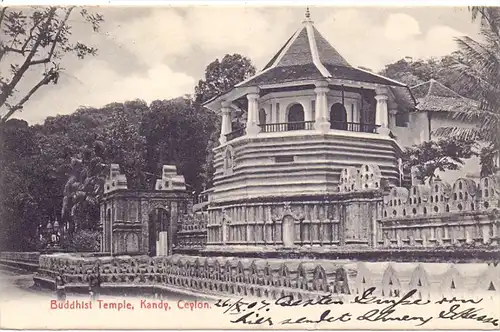 SRI LANKA / CEYLON - KANDY, Buddhist Temple, 1907