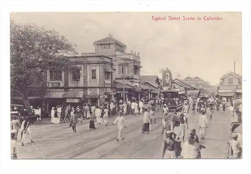 SRI LANKA / CEYLON - COLOMBO, Street Scene,Tram
