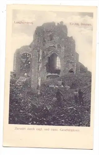 B 8920 LANGEMARK - POELKAPELLE, 1.Weltkrieg, Zerstörungen, Kirche durch Geschützfeuer zerstört
